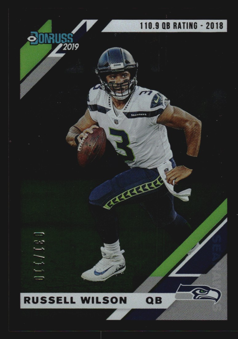 2019 Donruss Season Stat Line #227A Russell Wilson/110