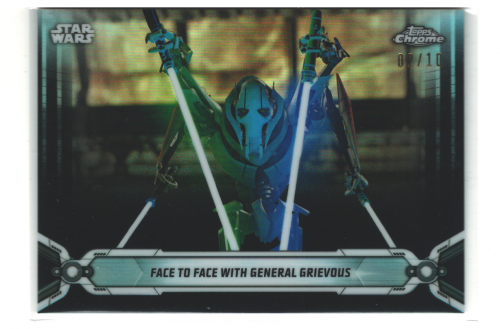 2019 Topps Chrome Star Wars Legacy Black Refractors #62 Face to Face with General Grievous