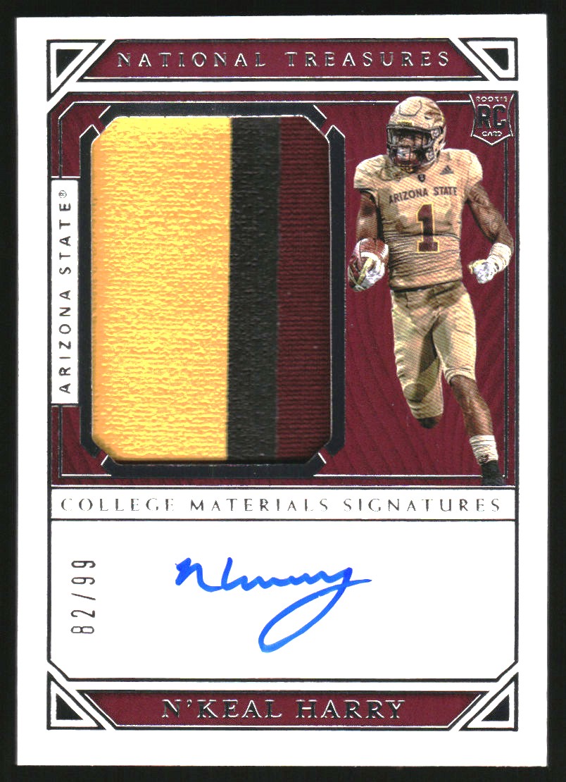 2019 Panini National Treasures Collegiate #108 N'Keal Harry JSY AU/99 RC