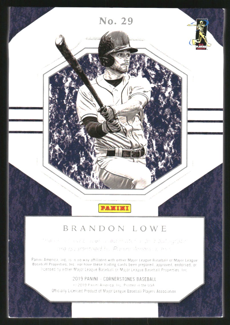 2019 Panini Cornerstones Rookie Quad Relic Autographs #29 Brandon Lowe