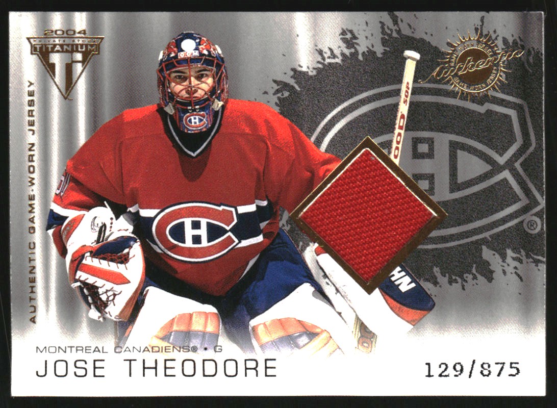2003-04 Titanium Hobby Jersey Number Parallels #162 Jose Theodore JSY