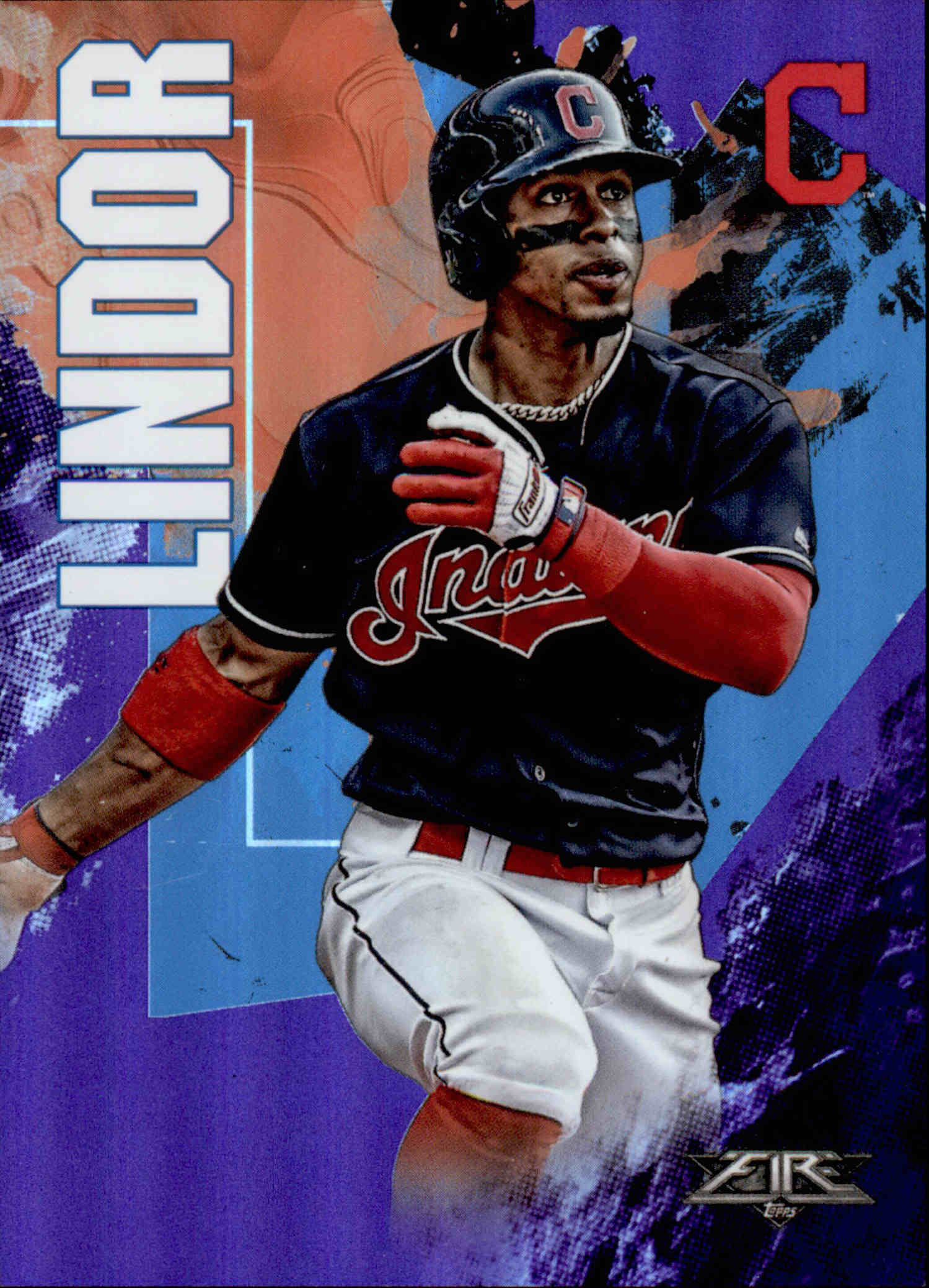 2019 Topps Fire Purple #113 Francisco Lindor