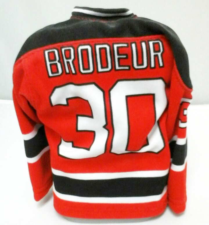 2003-04 Pacific Heads Up Mini Sweaters #6 Martin Brodeur back image
