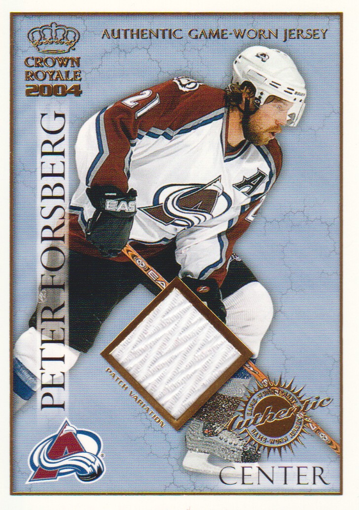 2003-04 Crown Royale Patches #6 Peter Forsberg