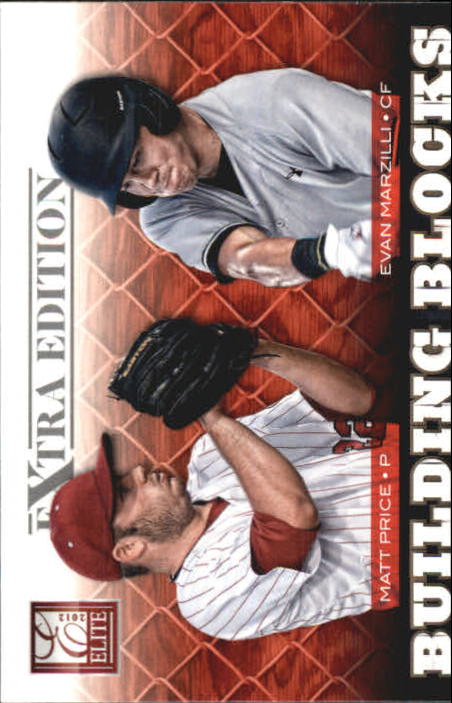 2012 Elite Extra Edition Building Blocks #14 Matt Price/Evan Marzilli Red Sox/Diamondbacks  C15467