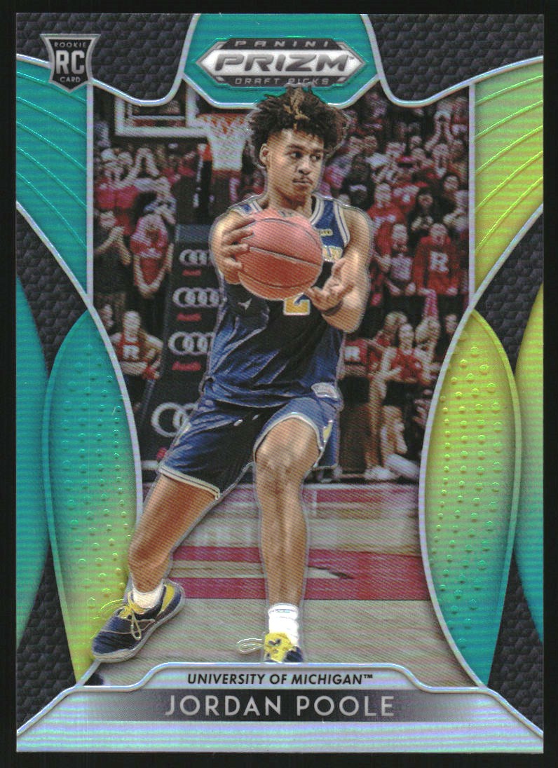 2019-20 Panini Prizm Draft Picks Prizms Green and Yellow #92 Jordan Poole