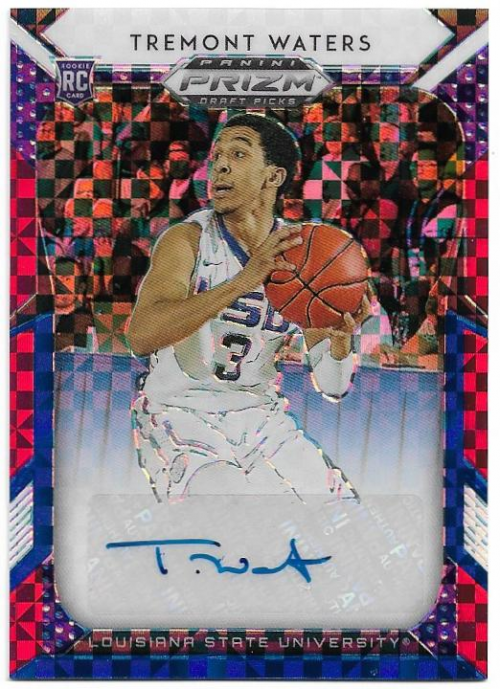 2019-20 Panini Prizm Draft Picks Autographs Prizms Red White and Blue #51 Tremont Waters/99