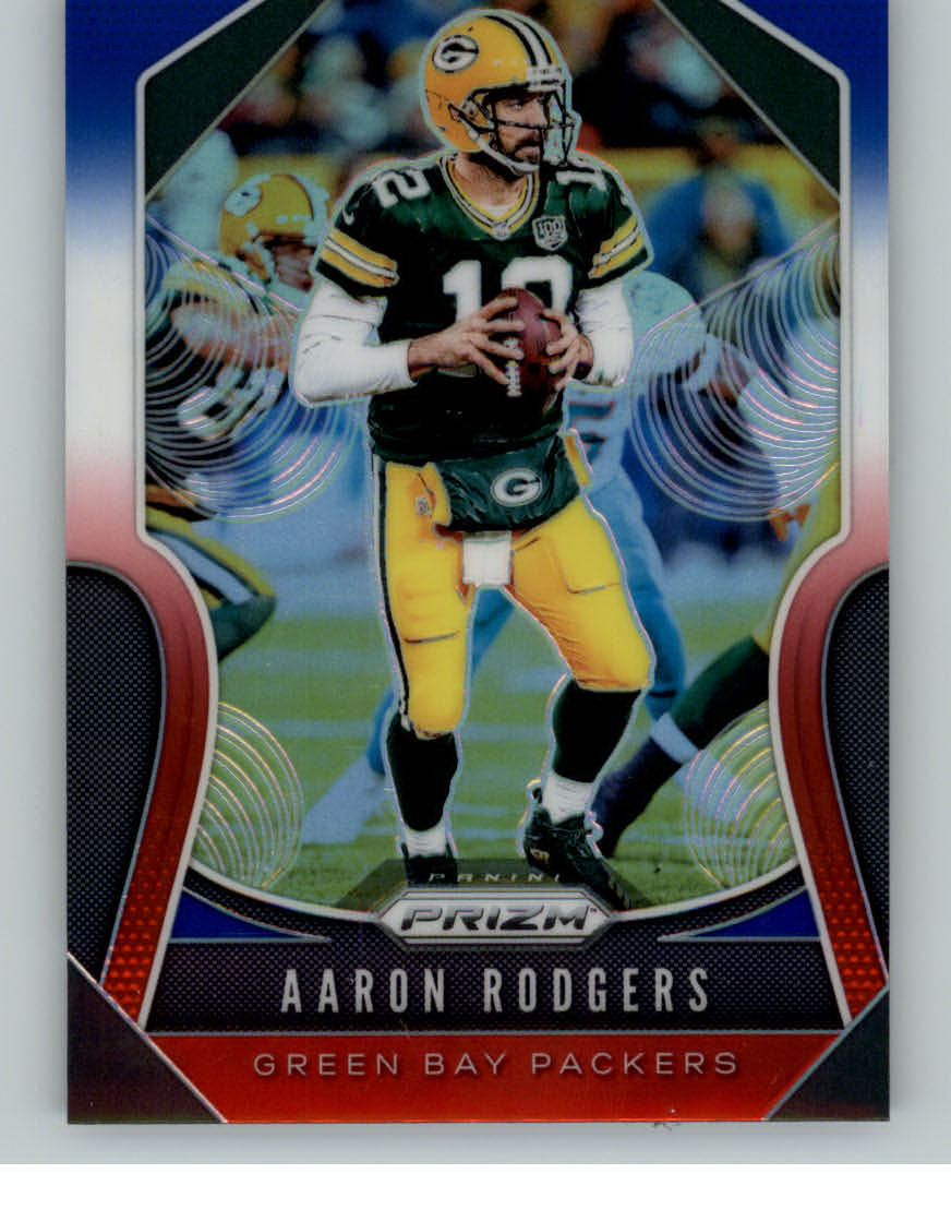 2019 Panini Prizm Prizms Red White and Blue #119 Aaron Rodgers