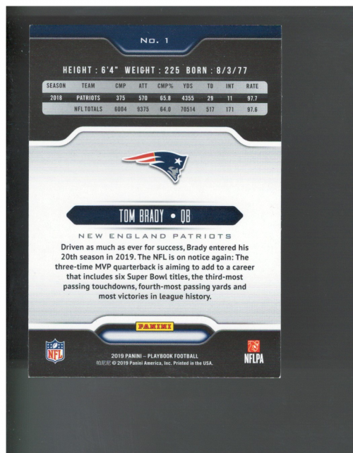 B4074- 2019 Panini Playbook FB Cards 1-200 +Inserts -You Pick- 15+ FREE US SHIP - Picture 3 of 326