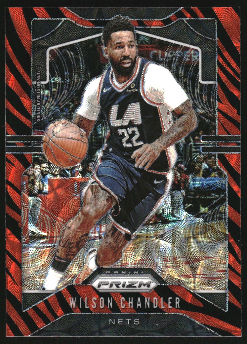 2019-20 Panini Prizm Prizms Choice Tiger Stripe #221 Wilson Chandler