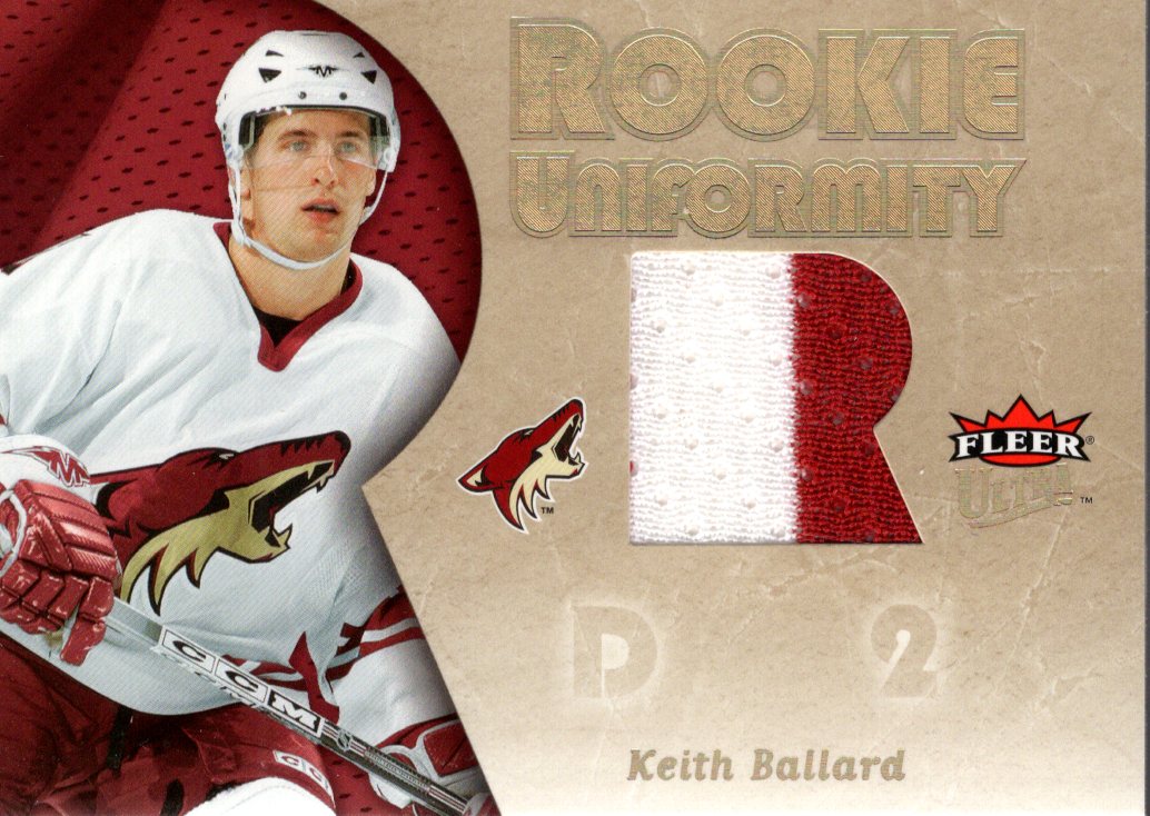 2005-06 Ultra Rookie Uniformity Jerseys #RUKB Keith Ballard