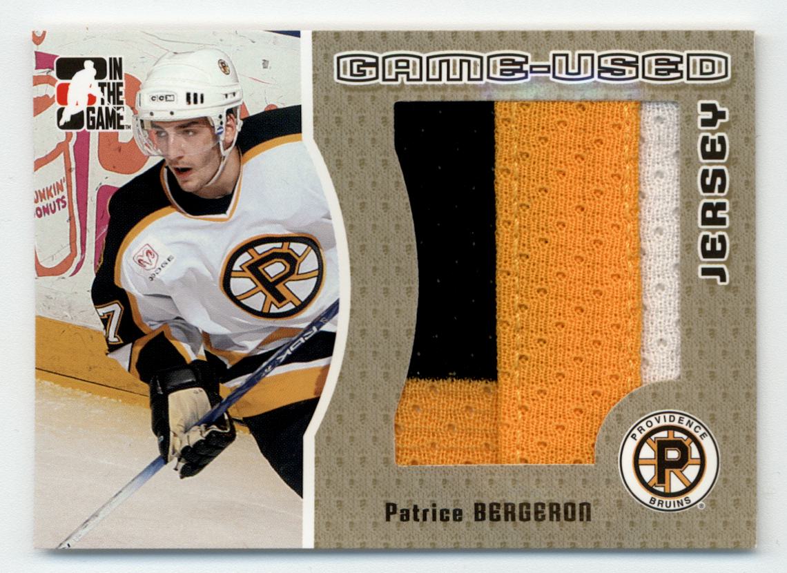 2005-06 ITG Heroes and Prospects Jerseys Gold #GUJ32 Patrice Bergeron