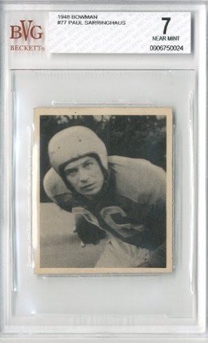 1948 Bowman #77 Paul Sarringhaus RC