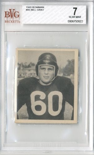 1948 Bowman #85 Bill Gray RC