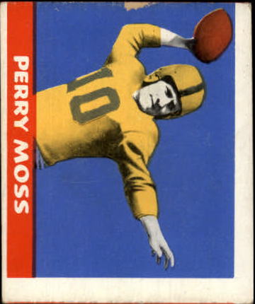 1948 Leaf #10A Perry Moss BFB RC/(Brown football)
