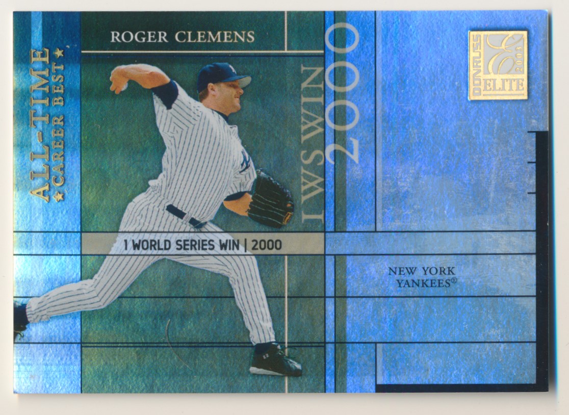 2003 Don Elite All-Time Career Best Parallel # 43 Roger Clemens 1/1 Yankees E10300