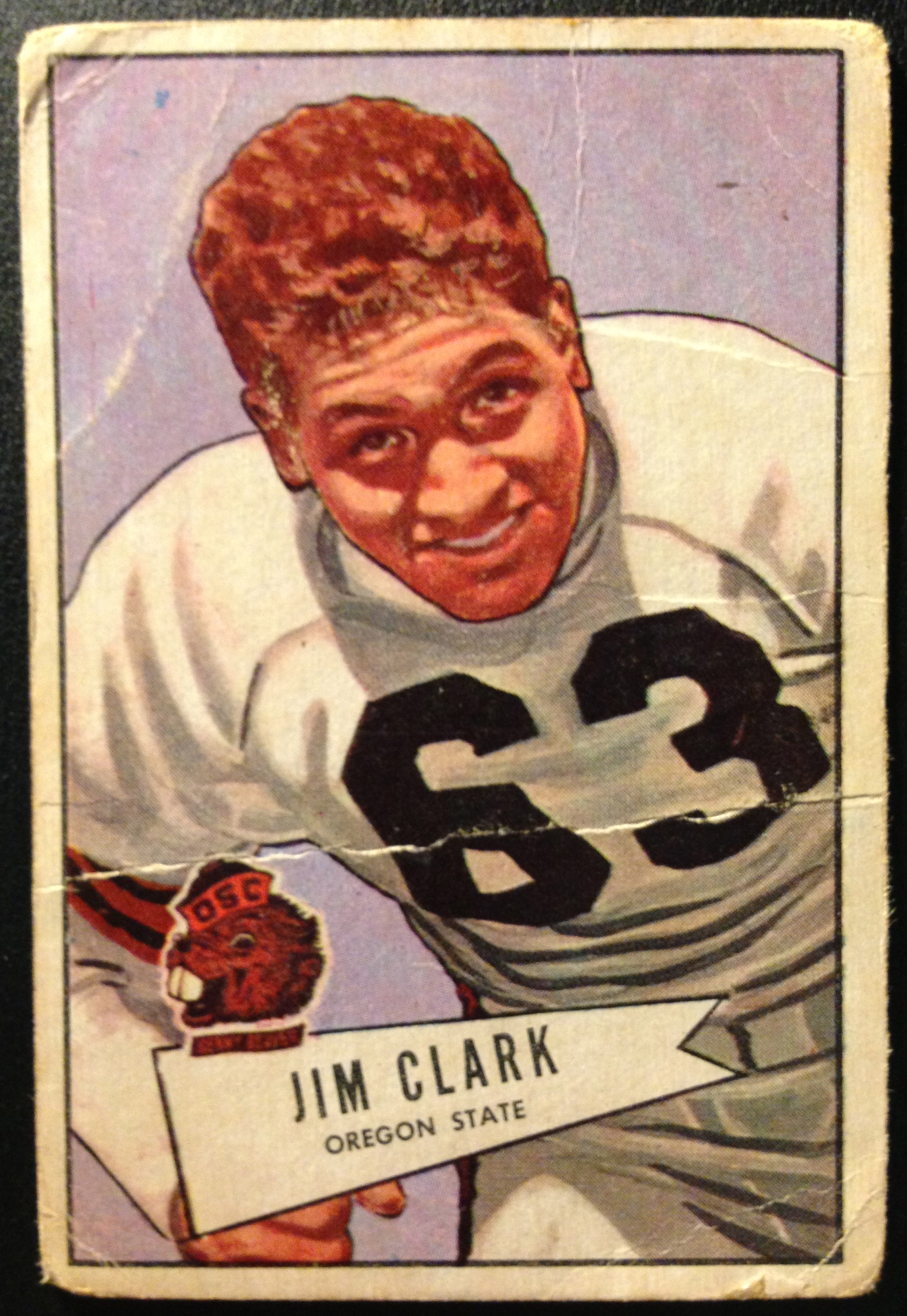 1952 Bowman Large #66 James Clark RC