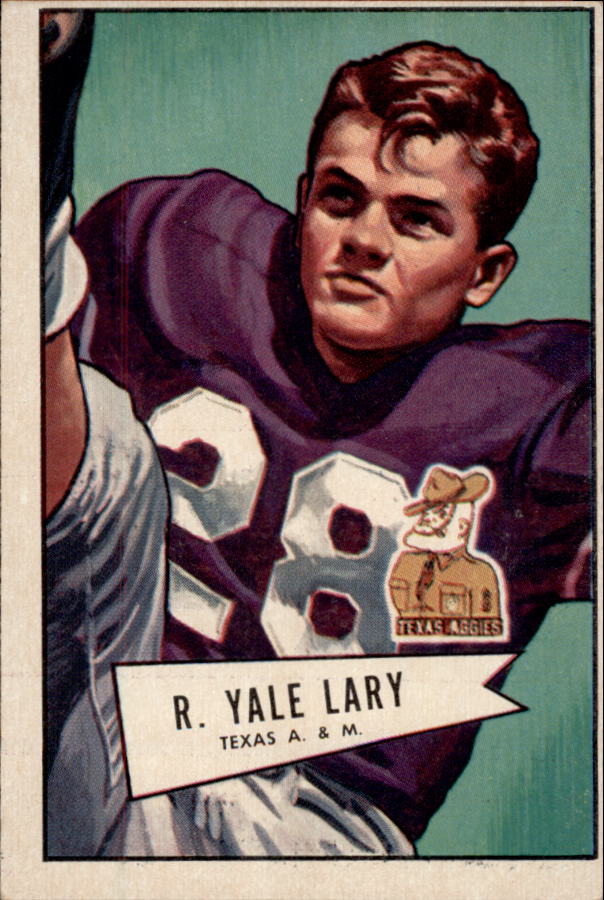 1952 Bowman Large #140 Yale Lary RC