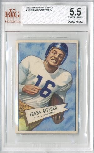 1952 Bowman Small #16 Frank Gifford