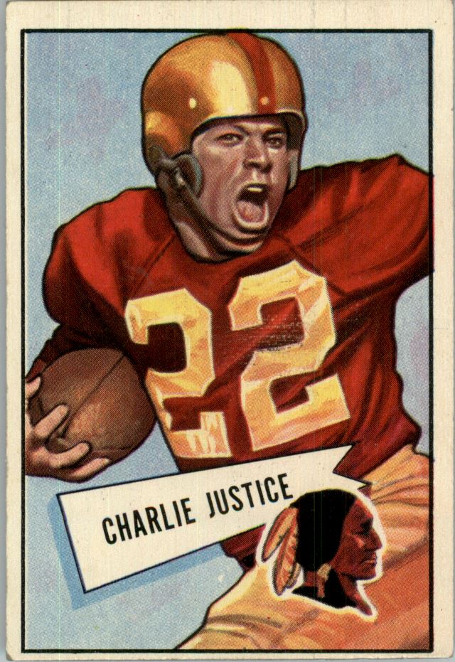 1952 Bowman Small #18 Charlie Justice