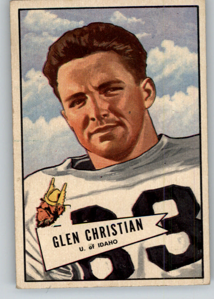 1952 Bowman Small #54 Glen Christian RC