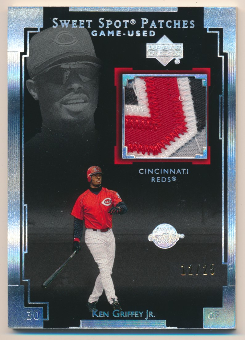 2003 Sweet Spot Patches Game Used 25 #KG3  Ken Griffey Jr.  REDS E10378