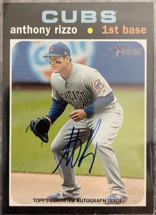 2020 Topps Heritage Real One Autographs #ROAARI Anthony Rizzo