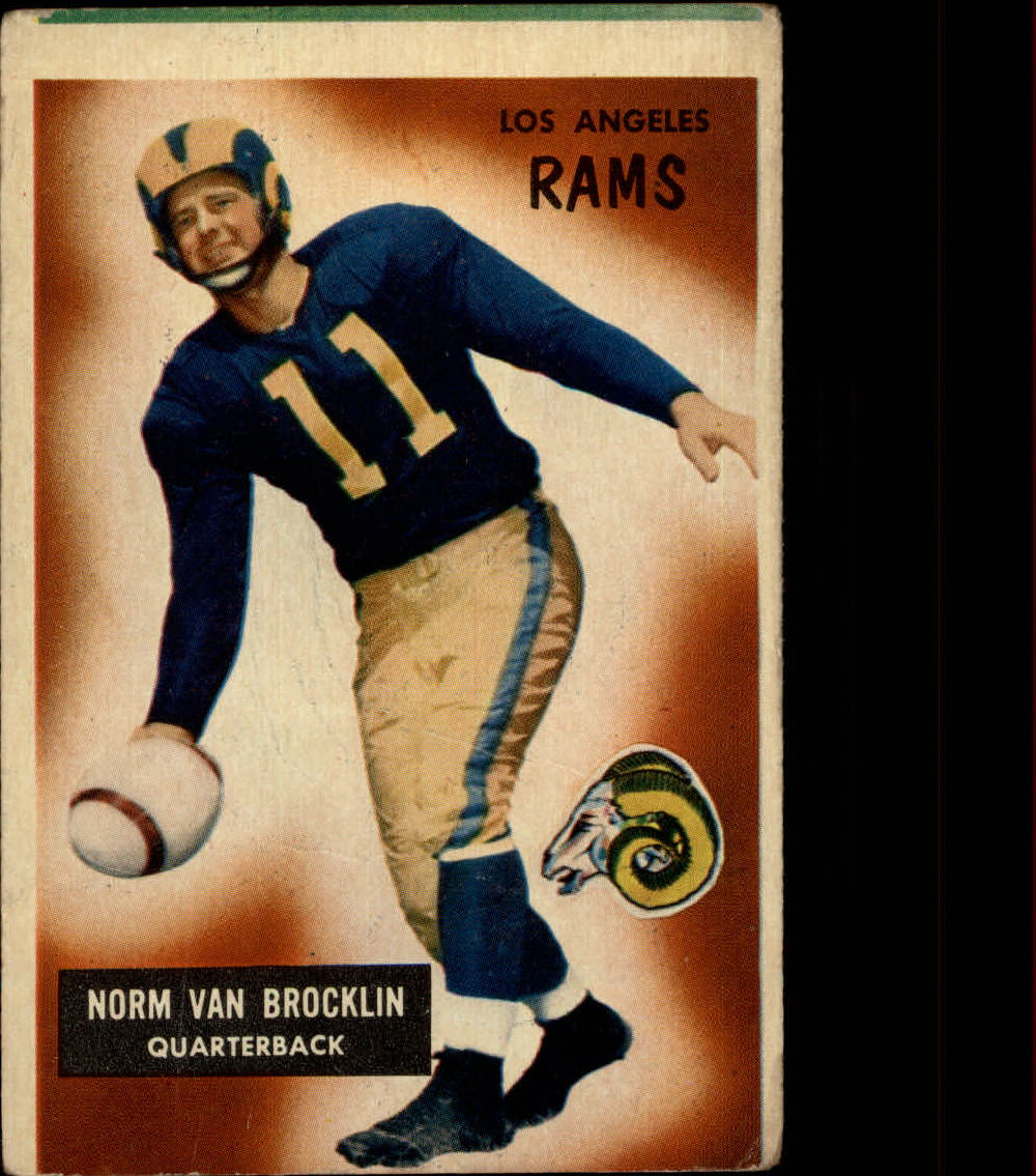 1955 Bowman #32 Norm Van Brocklin Los Angeles Rams Nm Football Card