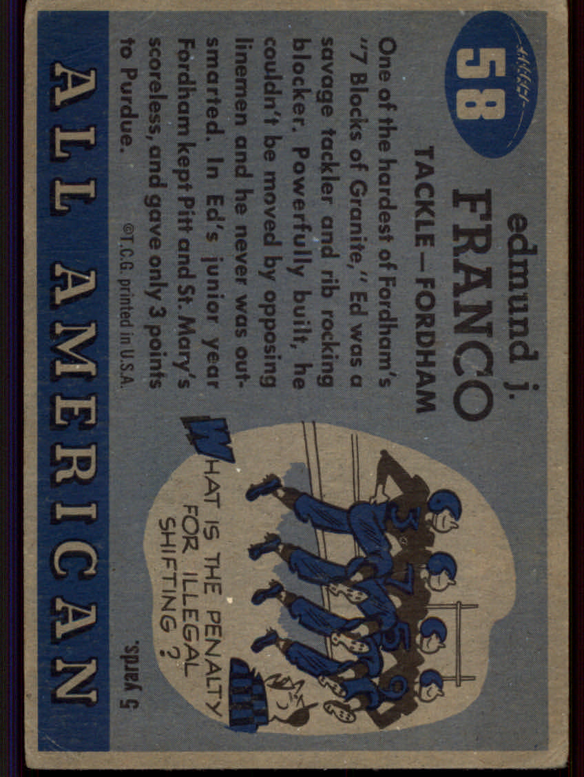 Tarjetas de fútbol americano Topps 1955 - Imagen 65 de 173