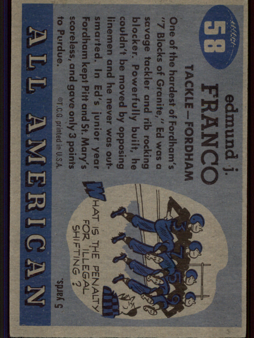 Tarjetas de fútbol americano Topps 1955 - Imagen 67 de 173