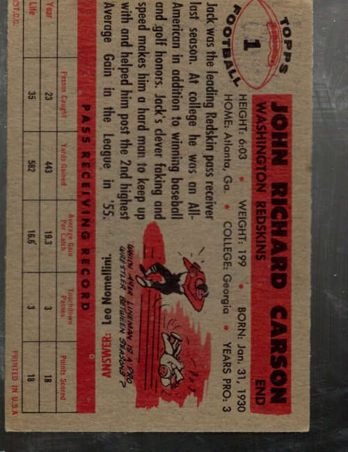 B4385- 1956 Topps Fußball Karten Ca. Grad -du Pick- 15 + Gratis US Schiff - Bild 3 von 67