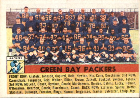 1956 Topps #7 Green Bay Packers