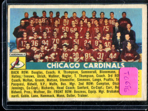 1956 Topps Chicago Cardinals