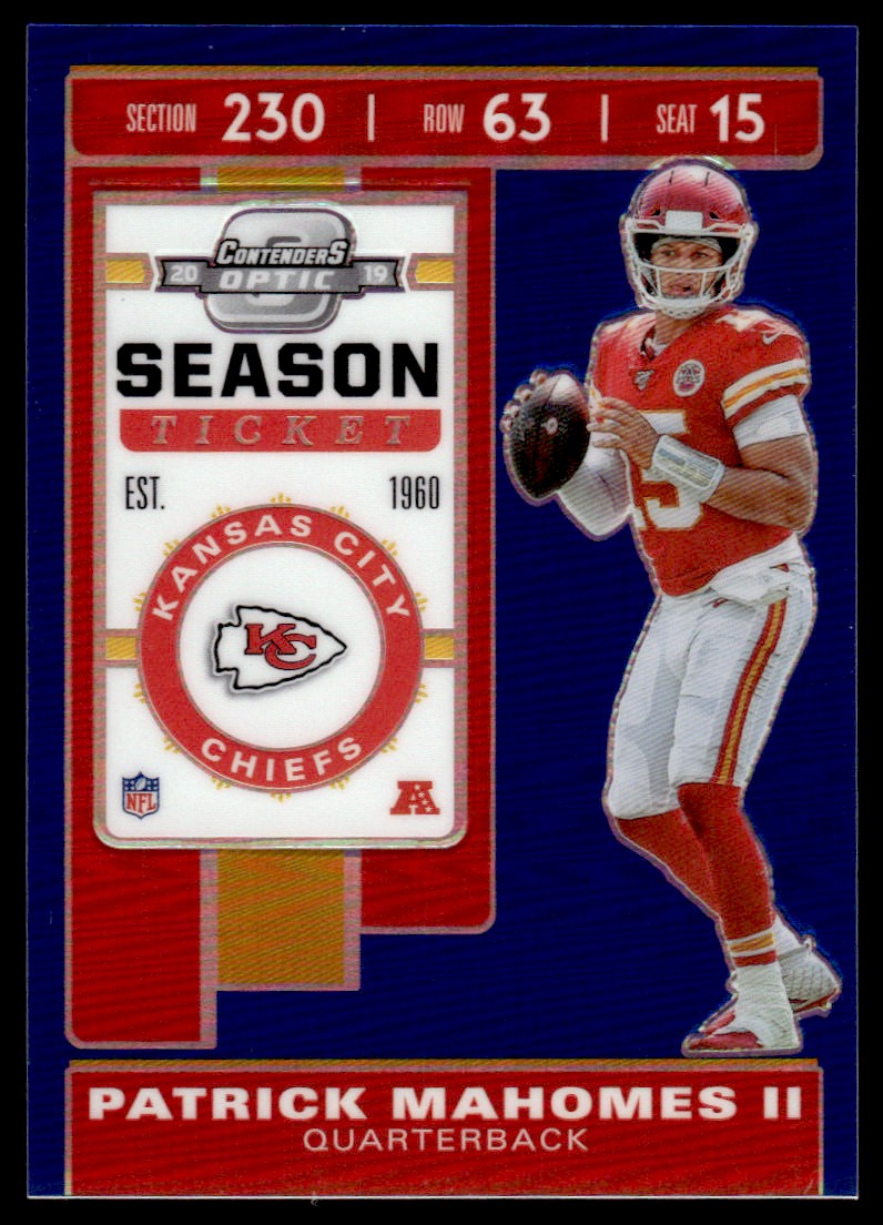 2019 Panini Contenders #39 Patrick Mahomes II Kansas City Chiefs Football  Card