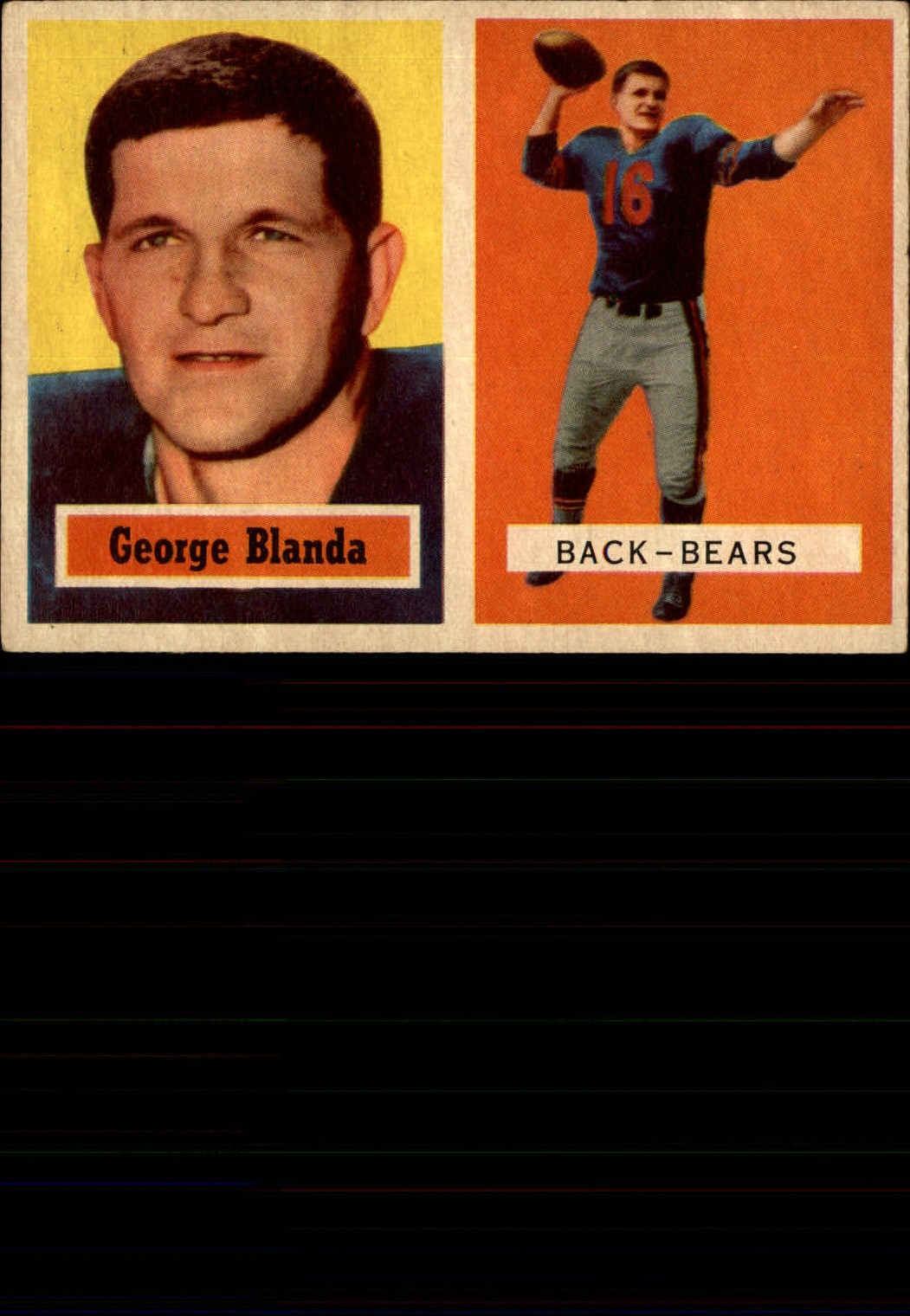 1957 Topps #31 George Blanda - EX-MT - Card Shack