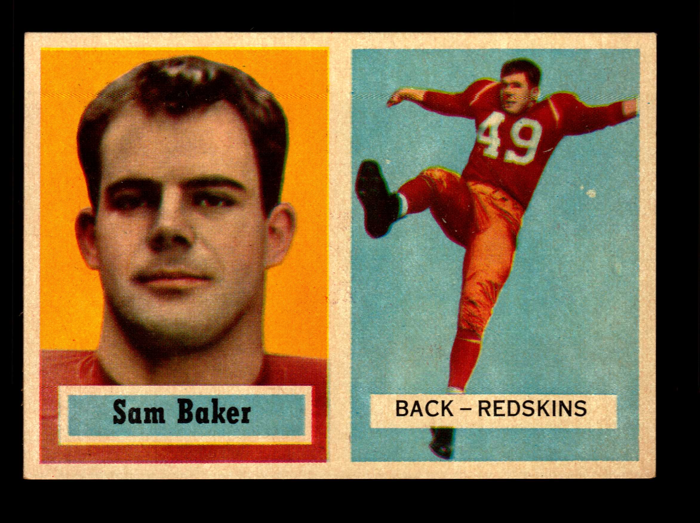 1957 Topps #72 Sam Baker RC