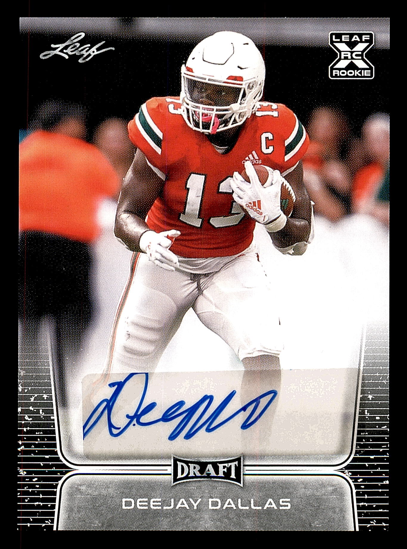 2020 Leaf Draft Autographs #BADD2 Deejay Dallas Auto Rookie RC