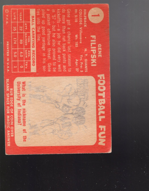 A0233 - 1958 Topps Fußballkarte #S 1-132 + Rookies - Sie wählen aus - 15+ KOSTENLOSER US-VERSAND - Bild 3 von 66