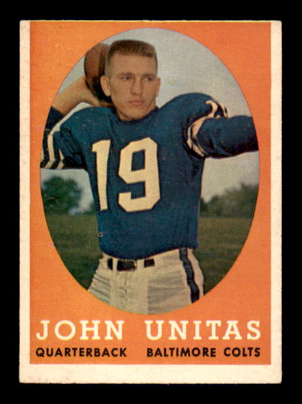 1958 Topps #22 Johnny Unitas UER