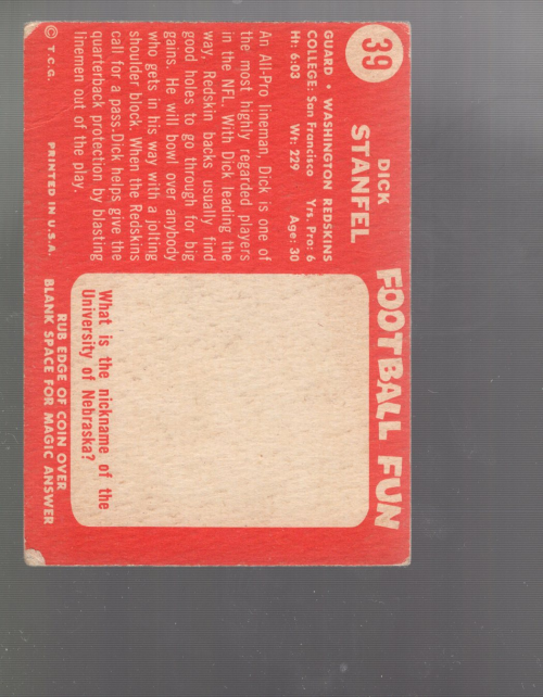 A0233 - 1958 Topps Fußballkarte #S 1-132 + Rookies - Sie wählen aus - 15+ KOSTENLOSER US-VERSAND - Bild 24 von 66