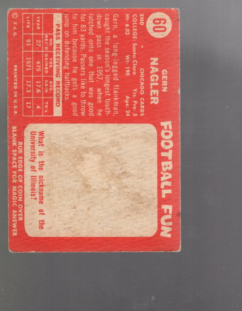 A0233 - 1958 Topps Fußballkarte #S 1-132 + Rookies - Sie wählen aus - 15+ KOSTENLOSER US-VERSAND - Bild 38 von 66