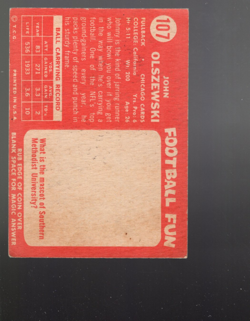 A0233 - 1958 Topps Fußballkarte #S 1-132 + Rookies - Sie wählen aus - 15+ KOSTENLOSER US-VERSAND - Bild 56 von 66