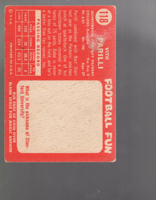 A0233 - 1958 Topps Fußballkarte #S 1-132 + Rookies - Sie wählen aus - 15+ KOSTENLOSER US-VERSAND - Bild 62 von 66