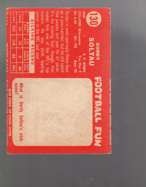 A0233 - 1958 Topps Fußballkarte #S 1-132 + Rookies - Sie wählen aus - 15+ KOSTENLOSER US-VERSAND - Bild 64 von 66