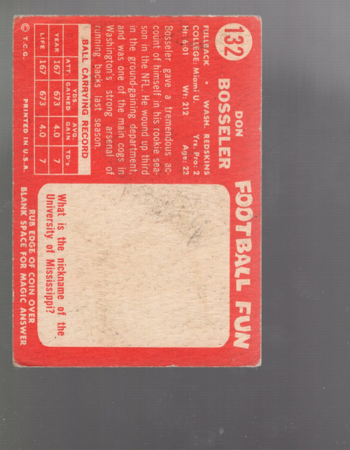 A0233 - 1958 Topps Fußballkarte #S 1-132 + Rookies - Sie wählen aus - 15+ KOSTENLOSER US-VERSAND - Bild 66 von 66