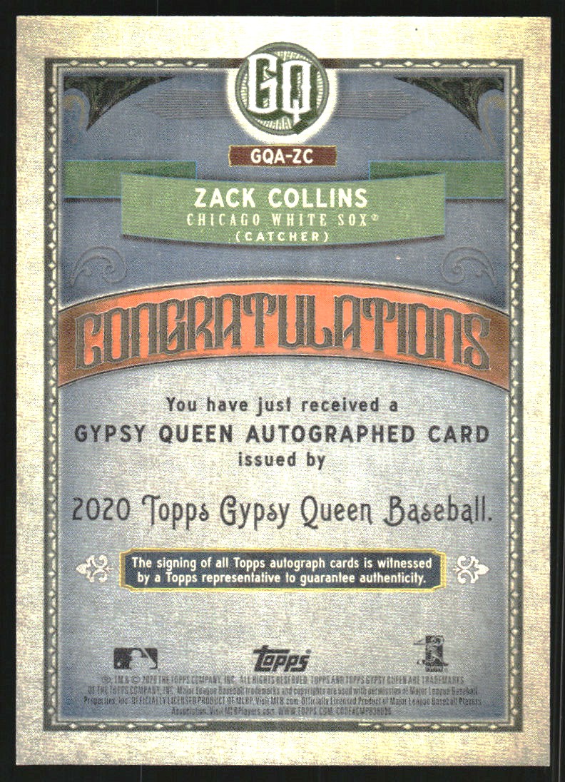 2020 Topps Gypsy Queen Autographs #GQAZC Zack Collins