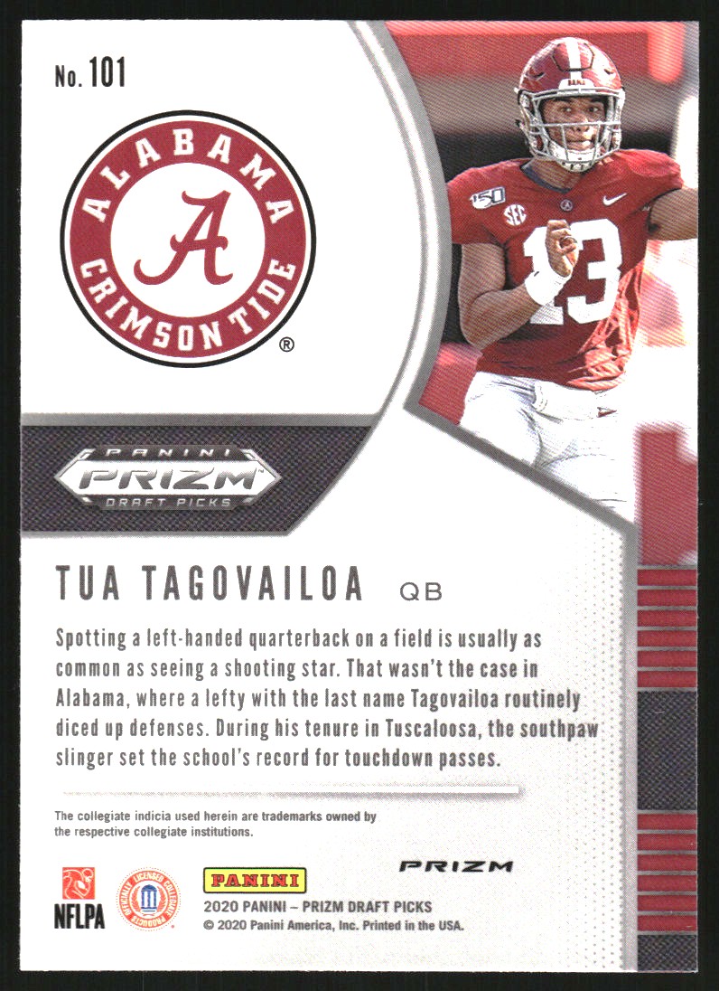 2020 Panini Prizm Draft Picks Prizms Orange #101 Tua Tagovailoa