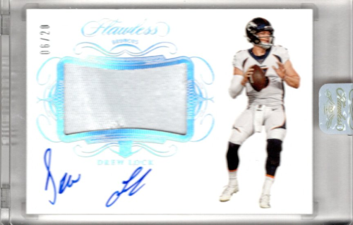 2019 Panini Flawless Rookie Patch Autographs Silver #21 Drew Lock