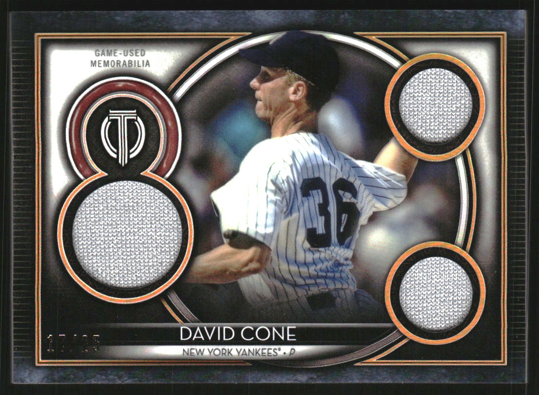 2020 Topps Tribute Triple Relics Orange #TTRDC David Cone