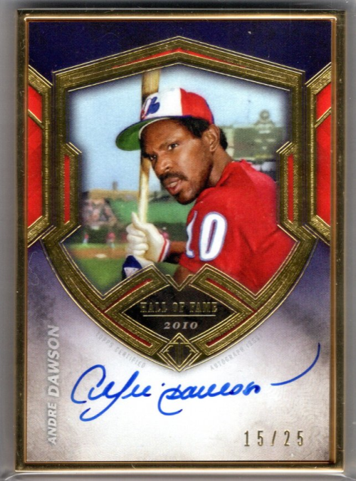 2020 Topps Transcendent Hall of Fame Autographs #THOFAD Andre Dawson - -  Metal Framed Autograph Card Serial #15/25 - NM-MT